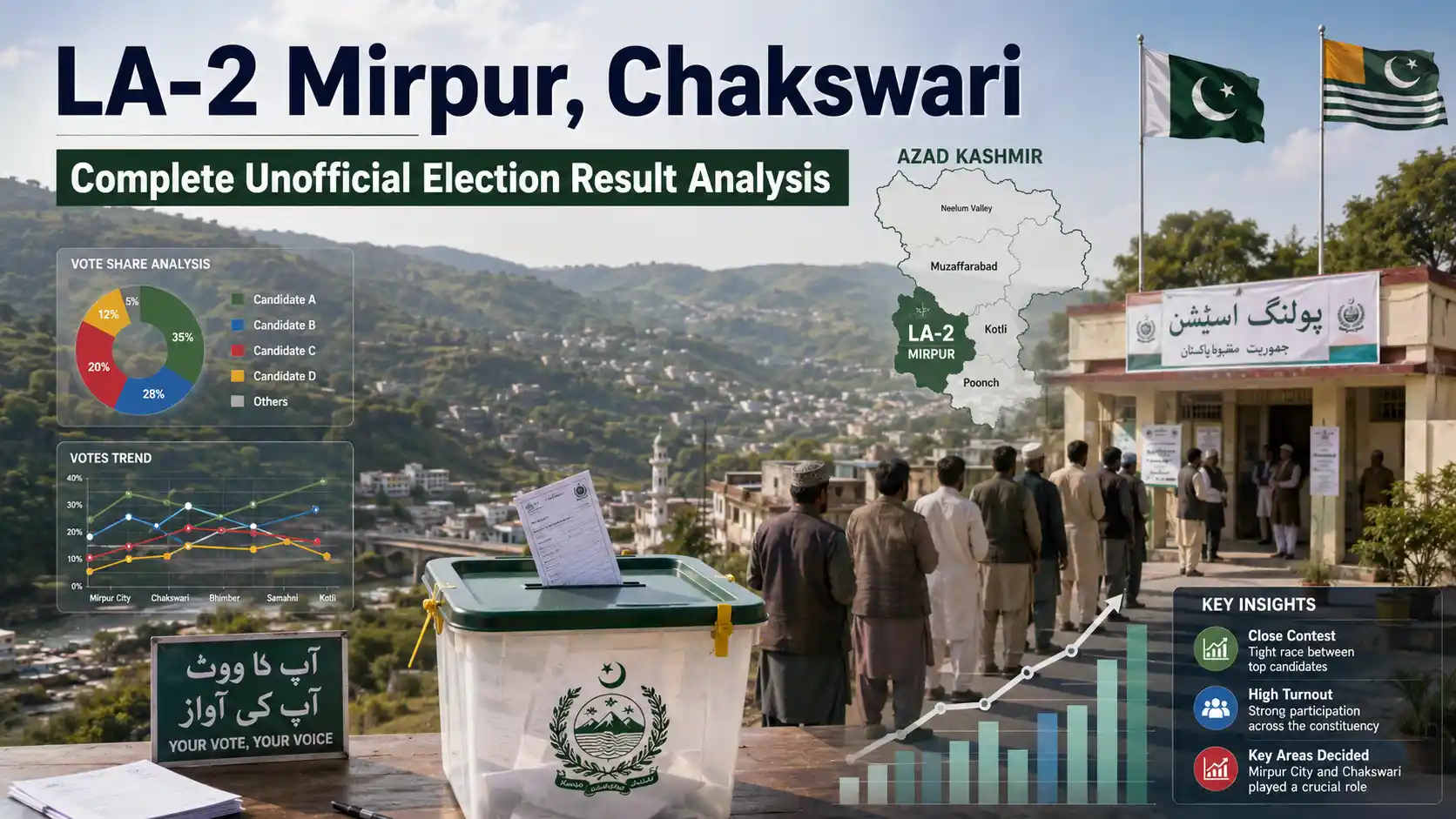 LA-2 Mirpur, Chakswari Complete Unofficial Election Result Analysis