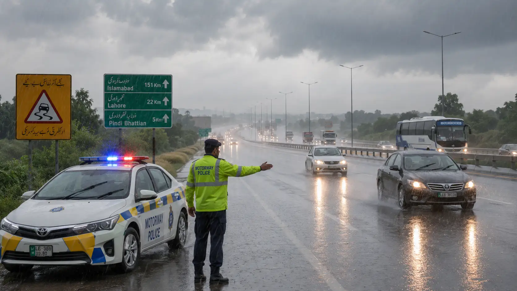 Motorway Police Urge Caution During Monsoon Rains