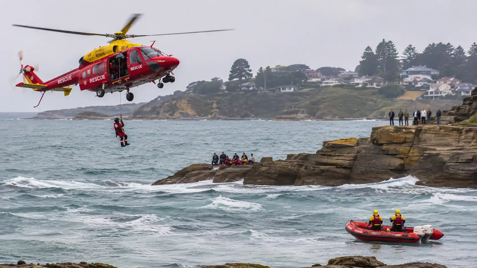 Rescue Efforts at Hawkes Bay Six Youth Saved from Drowning