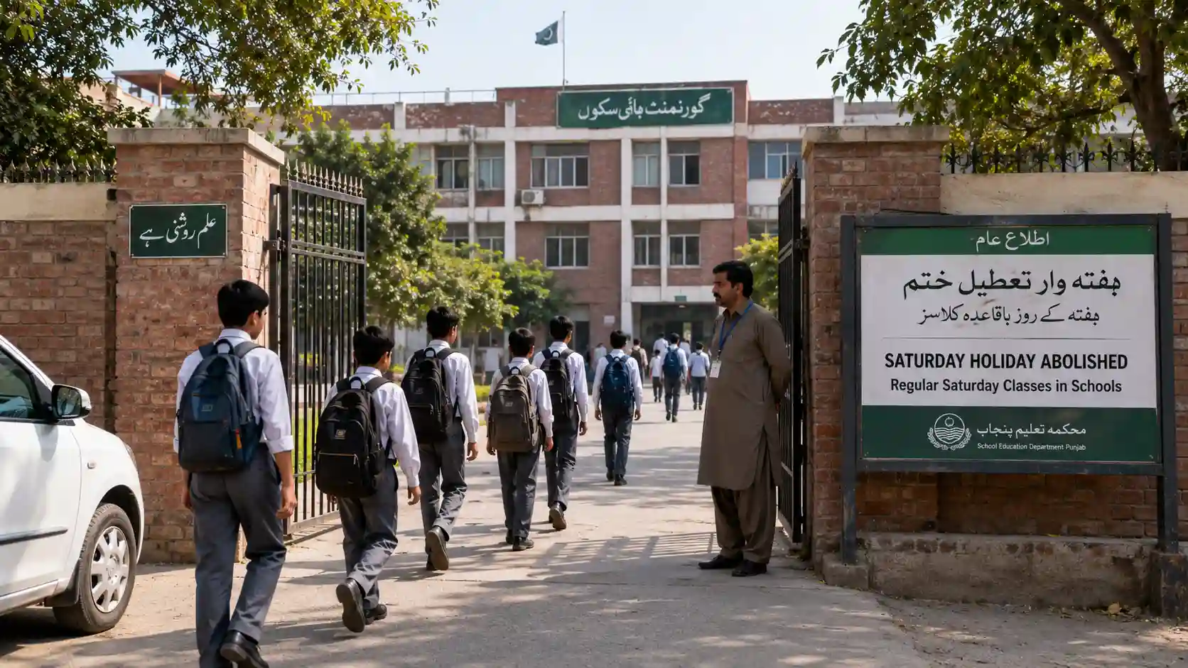 Saturday Holiday Abolished in Schools
