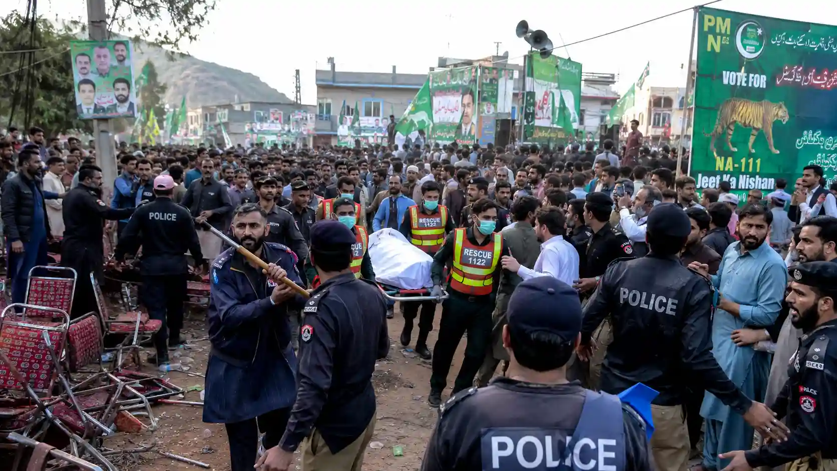 Violence at Election Rally in Kotli PML-N Worker Killed